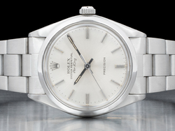 Rolex Air-King 34 Argento Oyster 5500 Silver Lining 